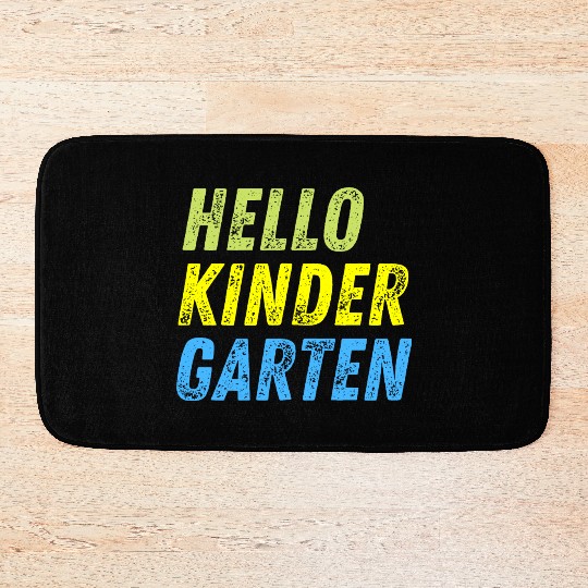 Hello Kindergarten Teacher back to school Bath Mats