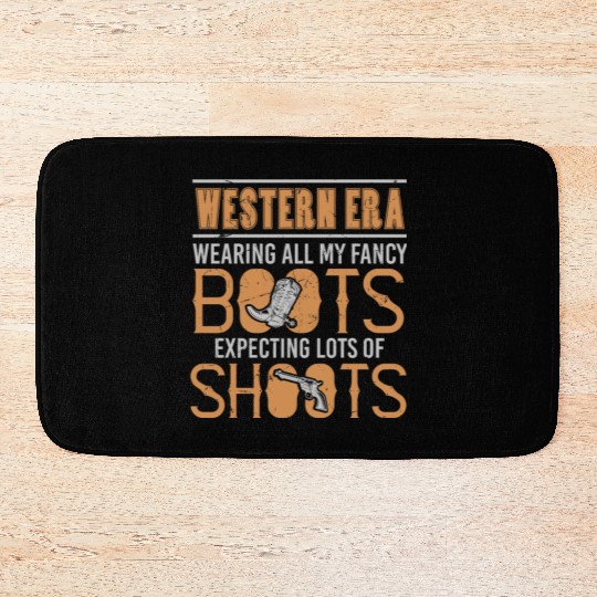 Wearing Fancy Boots Expecting Shoots Bath Mats
