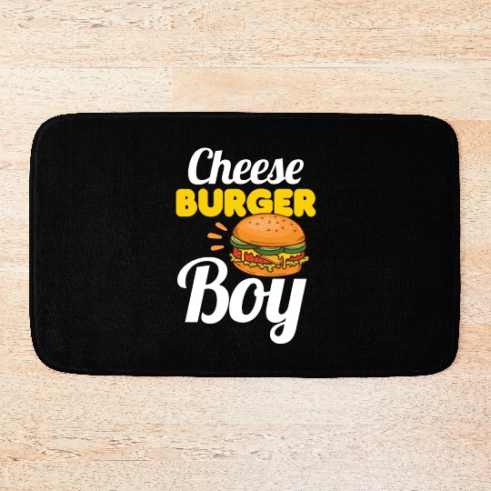 Cheese Burger Boy Bath Mats