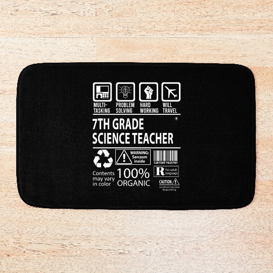 7Th Grade Science Teacher Bath Mats - Multitasking J