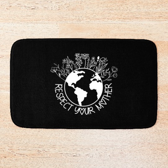 RESPECT MOTHER EARTH - FLOWER Bath Mats