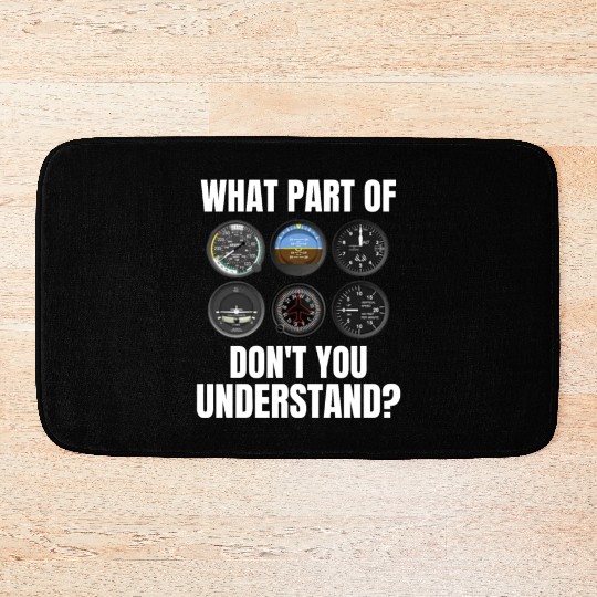 Funny Pilot Art Men Women Aviation Airline Pilot Bath Mats