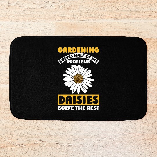 Daisy Garden Gardening Gardener Bath Mats