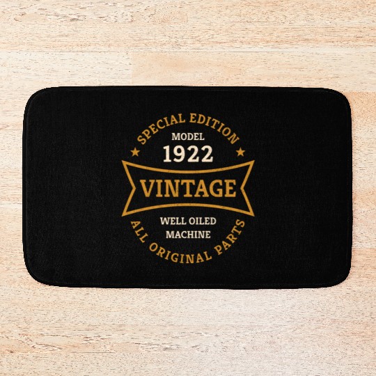 Born 1922 Vintage 100 Year Old 100th Birthday Gift Bath Mats