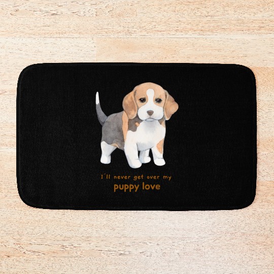 I'll Never Get over my Puppy Love. Adorable Beagle Bath Mats