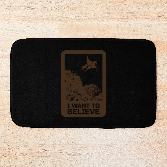 Unicorn "I Want To Believe" UAP Outfit Alien Ufo Bath Mats