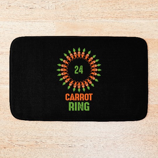 24 Carrot Ring Original and Clever vegetable pun Bath Mats
