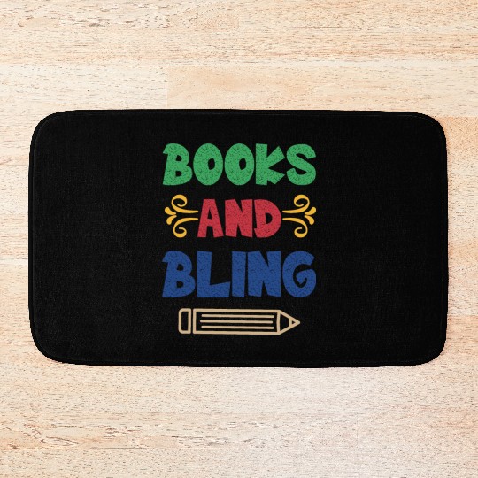 Books And Bling Bath Mats