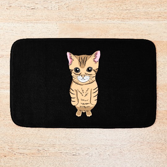 Cute Standing Cat Meme Cute Kitten Standing on Two Bath Mats