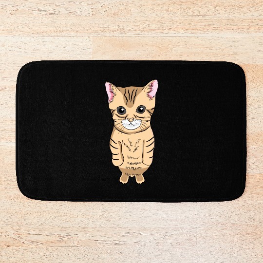 Cute Standing Cat Meme Cute Kitten Standing on Two Bath Mats