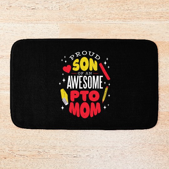 Son of an awesome Pto Mom Son of an awesome Pto Mo Bath Mats