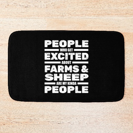 Sheep Farming Lamb Farmer Bath Mats