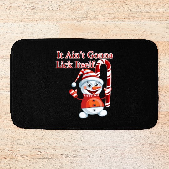 Christmas Holiday Candy Canes It'S Not Gonna Lick Bath Mats