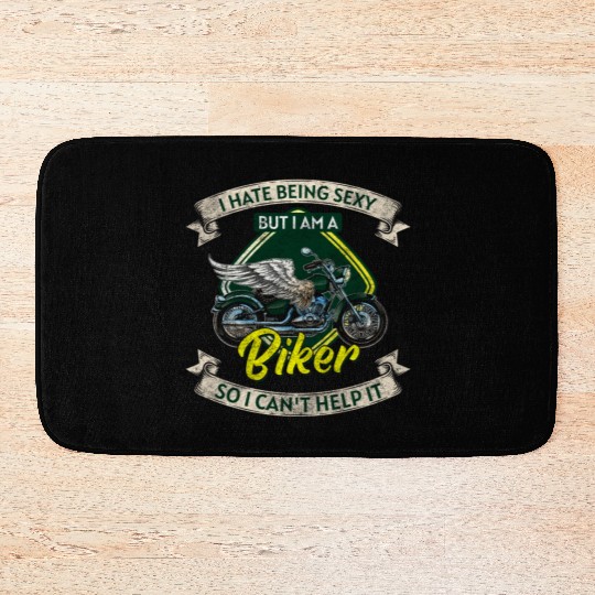Biker Chopper Racing Two-Wheeler Bath Mats