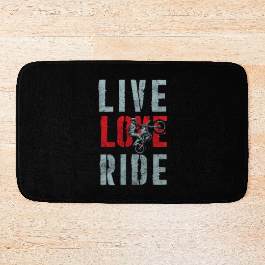 Biker Hard Rock Racing Motocross Bath Mats