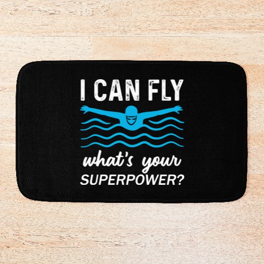 Swimmer Butterfly Swim Swimming Bath Mats