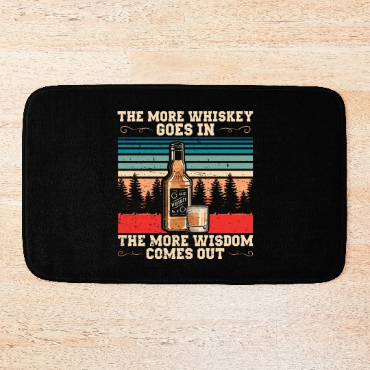 The More Whiskey Goes In | Bourbon Drinker Bath Mats