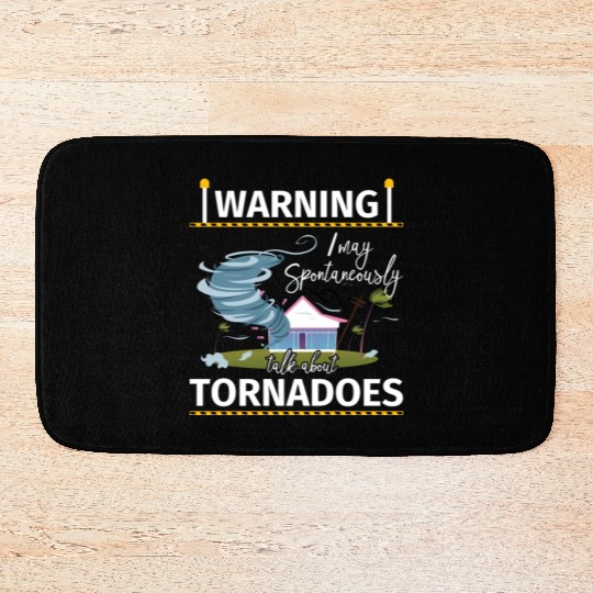 Warning Tornadoes Tornado Storm Chaser Bath Mats