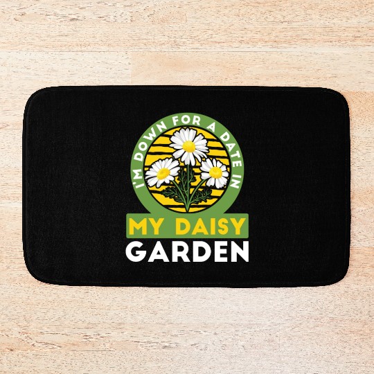 Daisy Garden Gardening Gardener Bath Mats