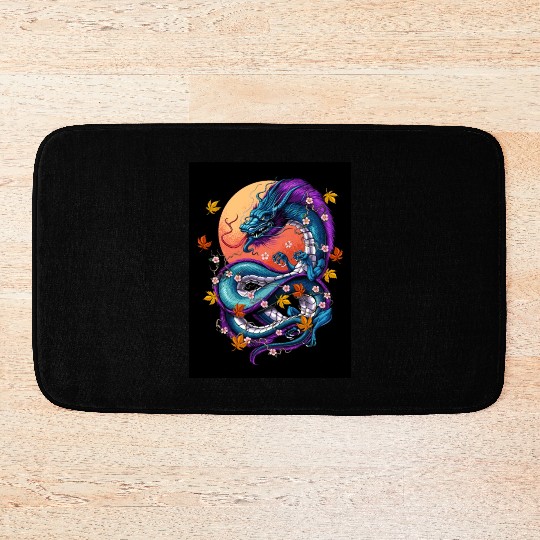 Japanese Dragon Bath Mats
