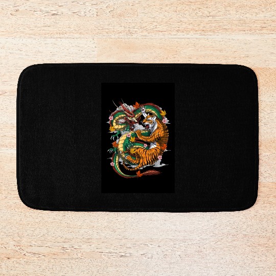 Japanese Dragon Tiger Bath Mats