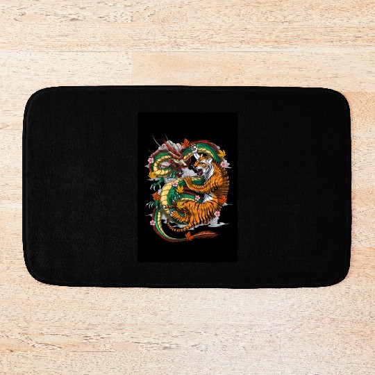 Japanese Dragon Tiger Bath Mats