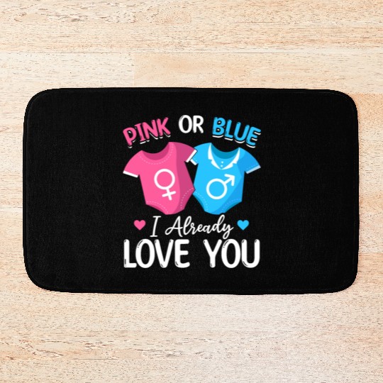 Pink Or Blue I Already Love You - Baby Newborn Bath Mats