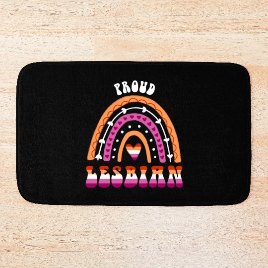 LGBT Pride Month Proud Lesbian Pride Rainbow Bath Mats