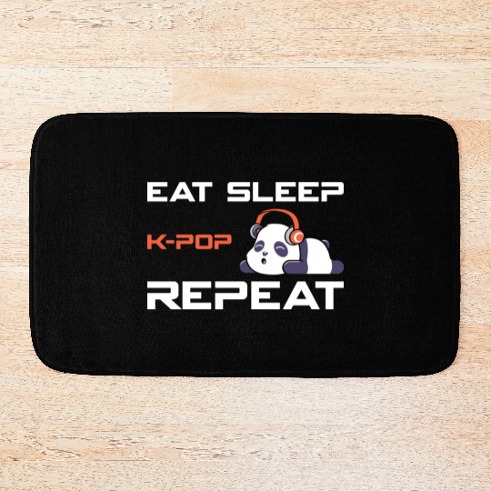 eat sleep k-pop, k pop music, korean pop music Bath Mats