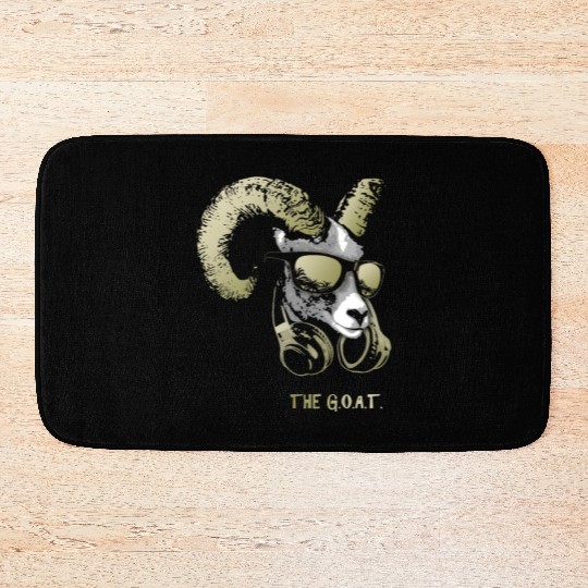 The Goat Bling Cool and Funny Music Animal with Bath Mats