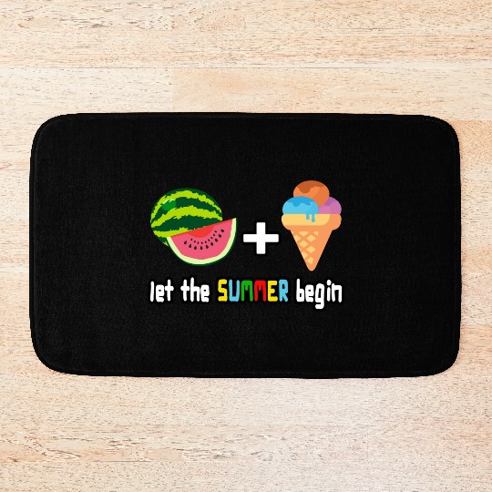 summer cool watermelon, ice cream vacation holiday Bath Mats