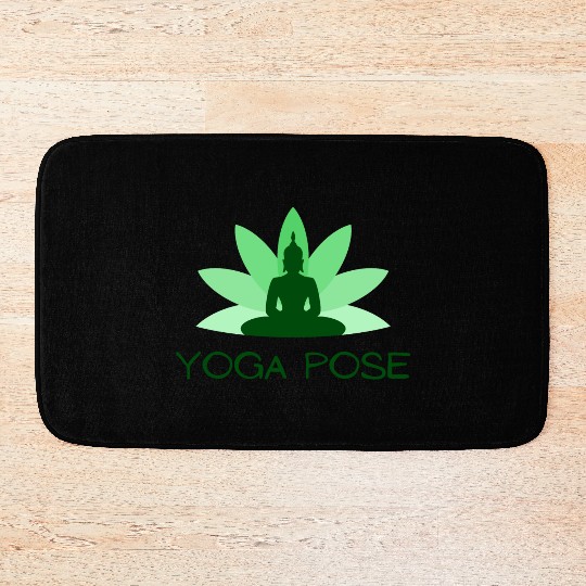 HALF MOON YOGA POSE Bath Mats