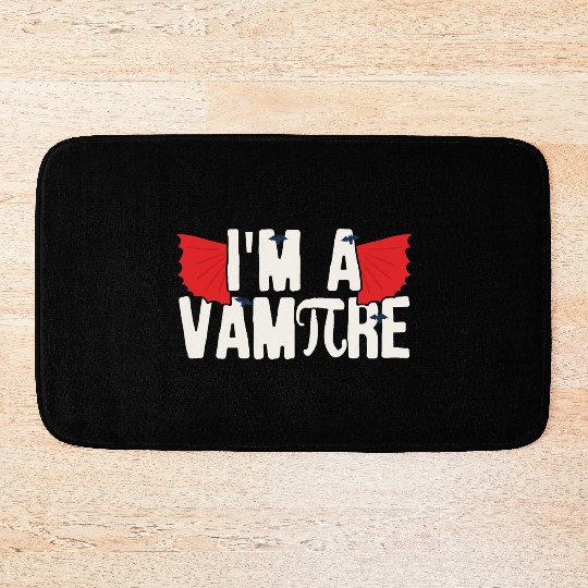 Pi Day I m A Vampire Math Teacher Student Gift Bath Mats