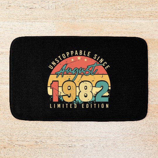 40th Birthday August 1982 Bath Mats