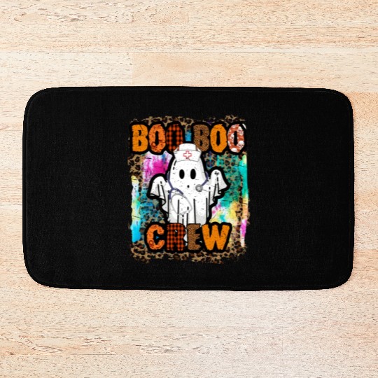 Halloween Boo Boo Crew Tie Dye Bath Mats
