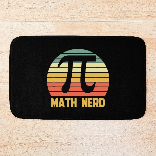 Pi Day Vintage Math Nerd Teacher 3 14 Retro Gift Bath Mats