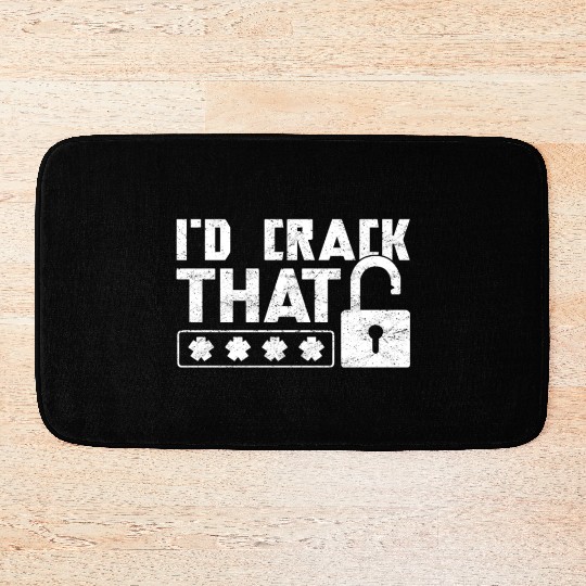 Password Hacker Cyber Security Bath Mats
