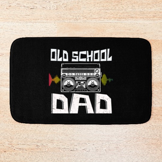 Old School Dad Hip Hop Music Lover Bath Mats
