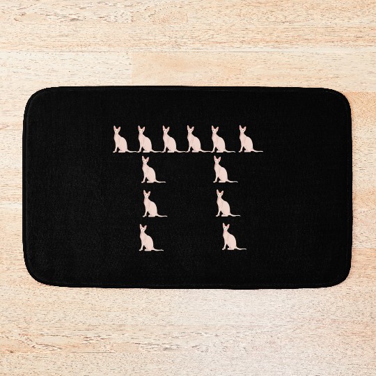 Sphynx Funny Cat Lover Pi Day Math Geek Gifts Bath Mats
