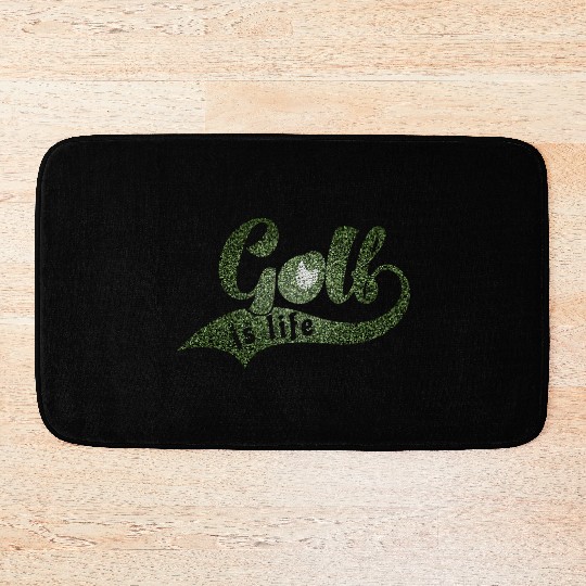 GOLF IS LIFE Distressed Look Bath Mats