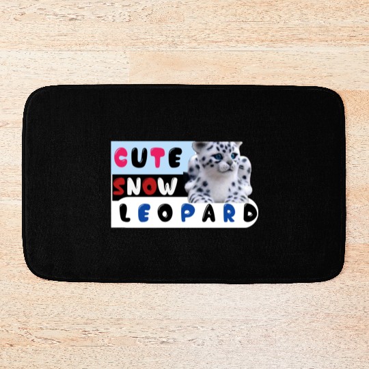 Cute Snow leopard |big cats Bath Mats
