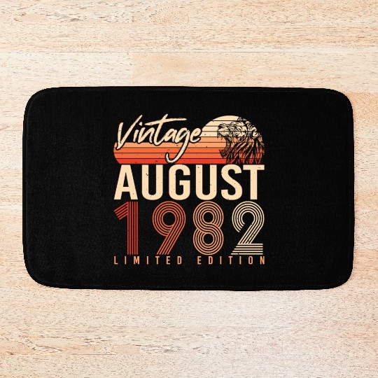 40th Birthday Of August 1982 Bath Mats