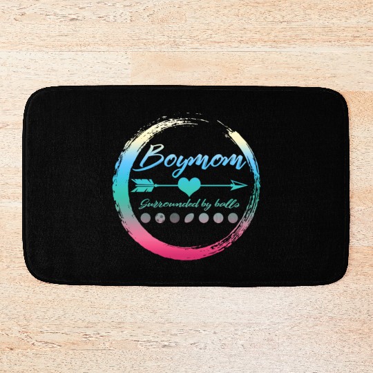 Boy Mom Bath Mats, Surrounded By Balls Mother's Day