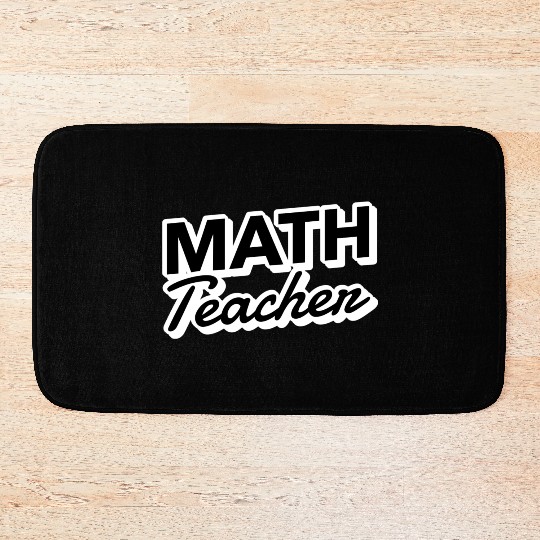 MATH Teacher School Mathematic Math Squad Bath Mats