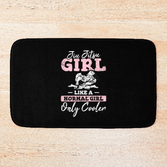 Cute Jiu Jitsu Girl BJJ Jiu-Jitsu Brazilian JiuJit Bath Mats
