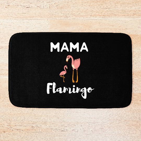 Mama Flamingo Mother's Day Gift Idea Bath Mats