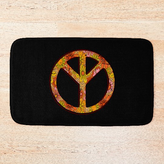 Peace Love, Groovy Bath Mats