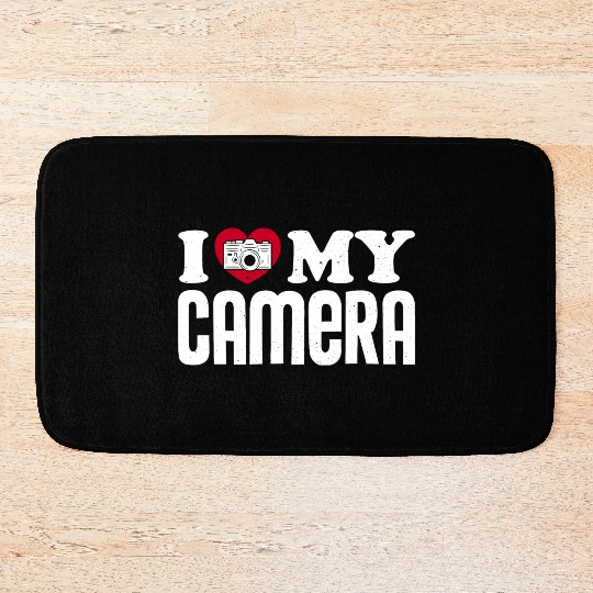Photography Camera Lens I Love My Bath Mats