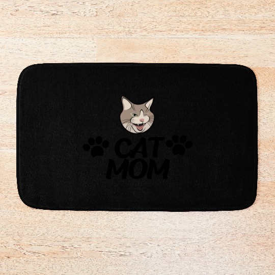 Cat Mom Funny design Classic Bath Mats