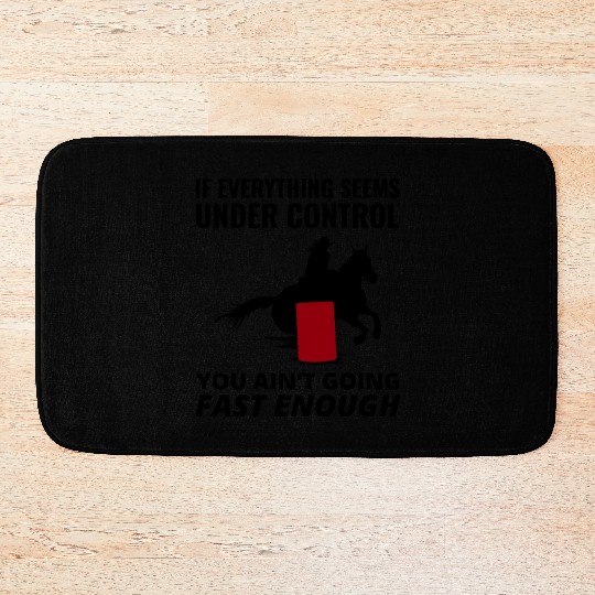Barrel Racer Rodeo Racing Horse Riding Race Funny Bath Mats